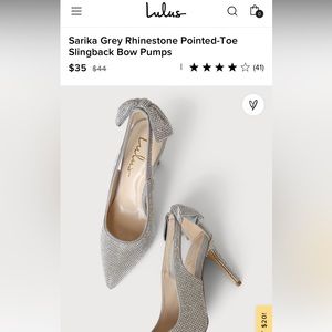 Lulus rhinestone bow pumps size 9